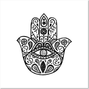 The hamsa hand Posters and Art